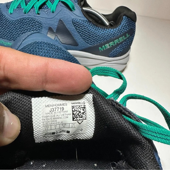 Merrell Agility Charge Flex Blue Trail Hiking Shoes J37719 Sz M 8.5 (136 Box 16) - Picture 8 of 9